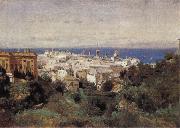 Corot Camille View of Genoa oil painting artist